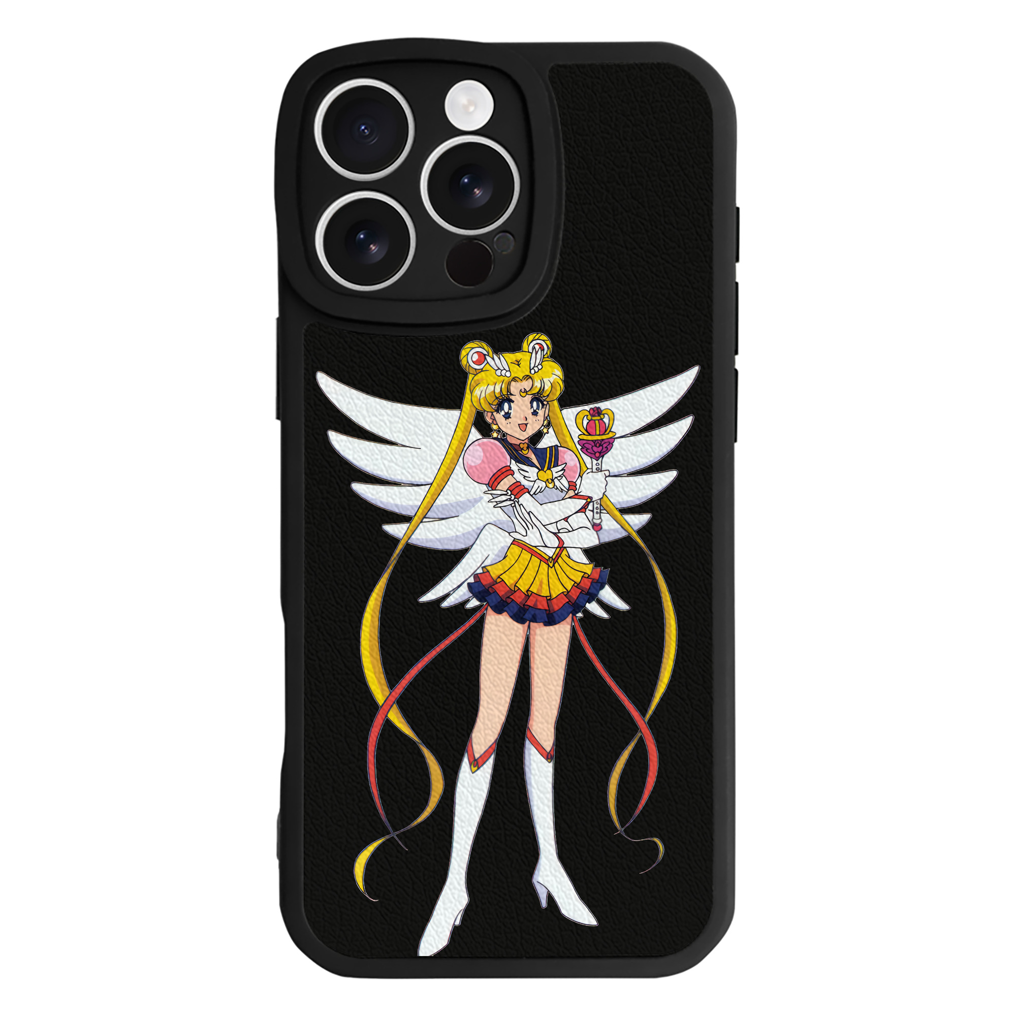 （画像用） 美少女戦士セーラームーン 月野 うさぎ つきの うさぎ Sailor Moon Tsukino Usagi 【iPhone 16シリーズ対応】シリコンスマホケース（レザー調） 材質：シリコン